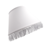 12 Inch Silk Fringe Washer Lamp Shade with Matching Harp and Finial