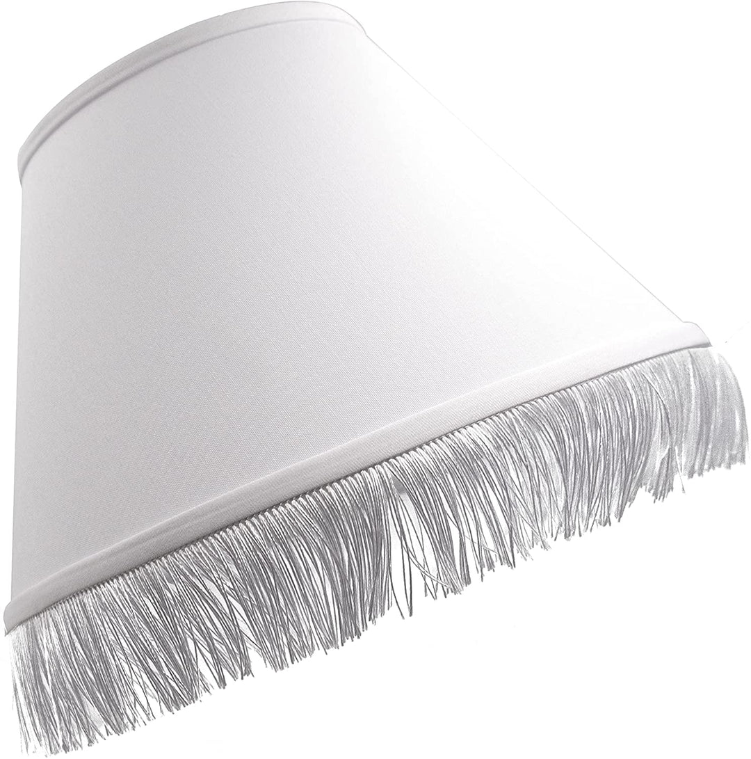 Shantung Silk Empire 12 Inch Uno Lamp Shade with Fringe