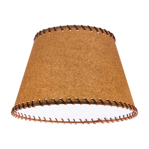 Oiled Parchment 16 Inch Empire Washer Fitter Lamp Shade with Stitched Trim