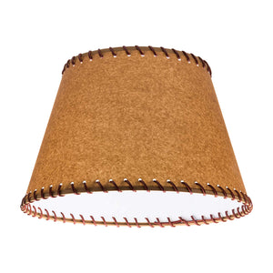 Oiled Parchment 18 Inch Empire Washer Fitter Lamp Shade with Stitched Trim