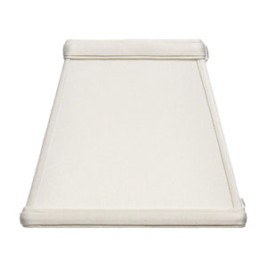 Upgradelights Off White Supreme Satin 7 Inch Basic Rectangle Clip On Lampshade