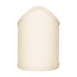 Scalloped Wall Sconce Shield Clip On Lamp Shade (Beige Linen)