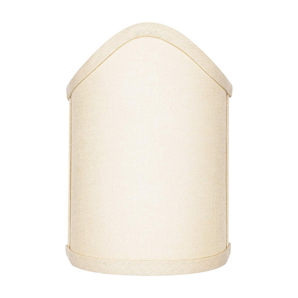 Beige Linen Scalloped Wall Sconce Shield Clip On Lamp Shade
