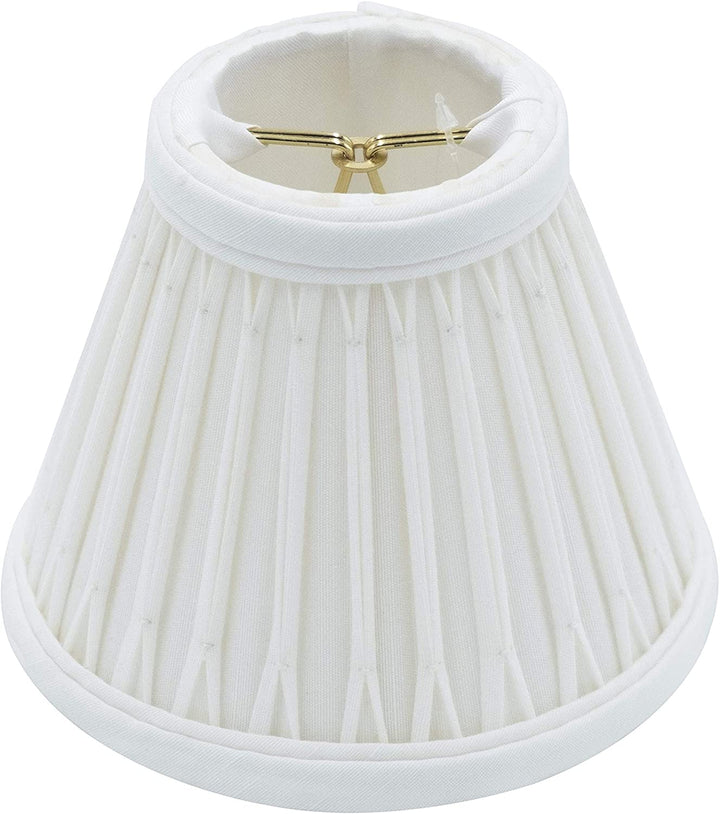 Cream Silk 5 Inch Empire Mini Clip On Chandelier Lamp Shade