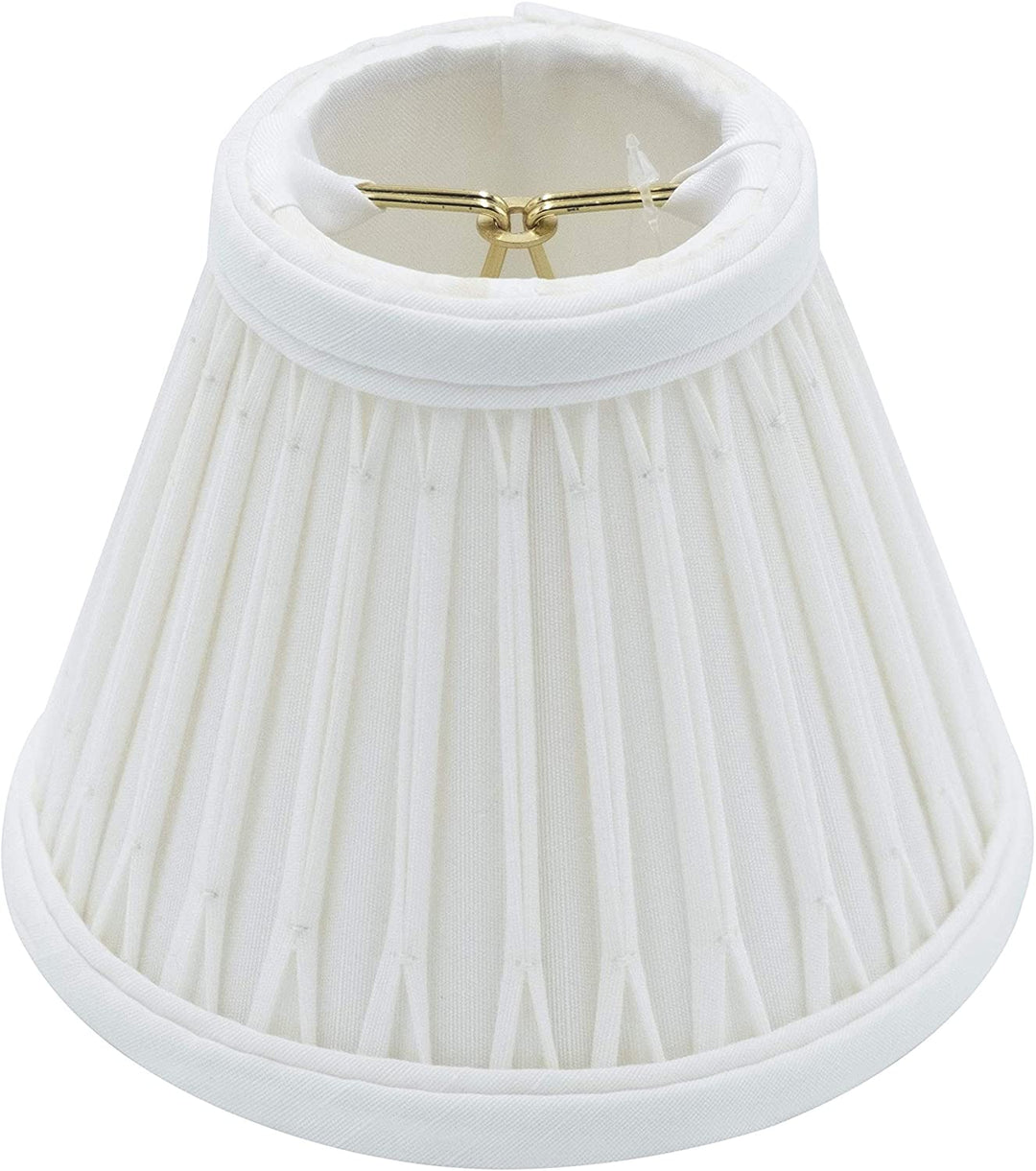 Cream Silk 6 Inch Empire Mini Clip On Chandelier Lamp Shade