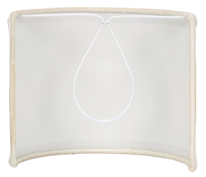 UpgradeLights White Eggshell Silk 5 Inch Wall Sconce Shield Lamp Half Shade