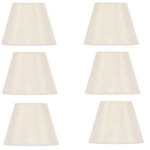 Upgrade Lights ÌÎå«ÌÎ_ÌÎå«ÌÎÌ¢ Set of Six - 5 Inch White English Barrel Silk Chandelier Shades