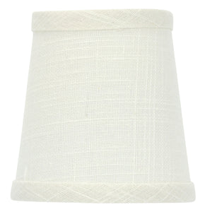 UpgradeLights Off White Linen 4 Inch Chandelier Shade