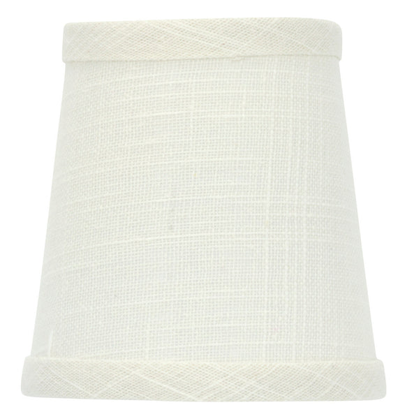UpgradeLights Off White Linen 4 Inch Chandelier Shade
