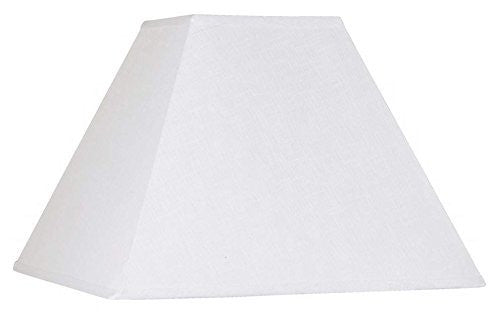 Upgradelights White Linen Square Mission Style 8 Inch Nickel Clip On Lampshade