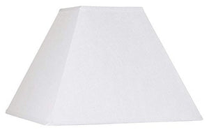 Upgradelights White Linen Square Mission Style 10 Inch Nickel Clip On Lampshade