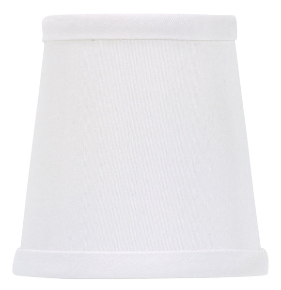 UpgradeLights White 4 Inch Set of 2 Drum Chandelier Lamp Shades Clips Onto Bulb