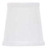 UpgradeLights White 4 Inch Set of 2 Drum Chandelier Lamp Shades Clips Onto Bulb
