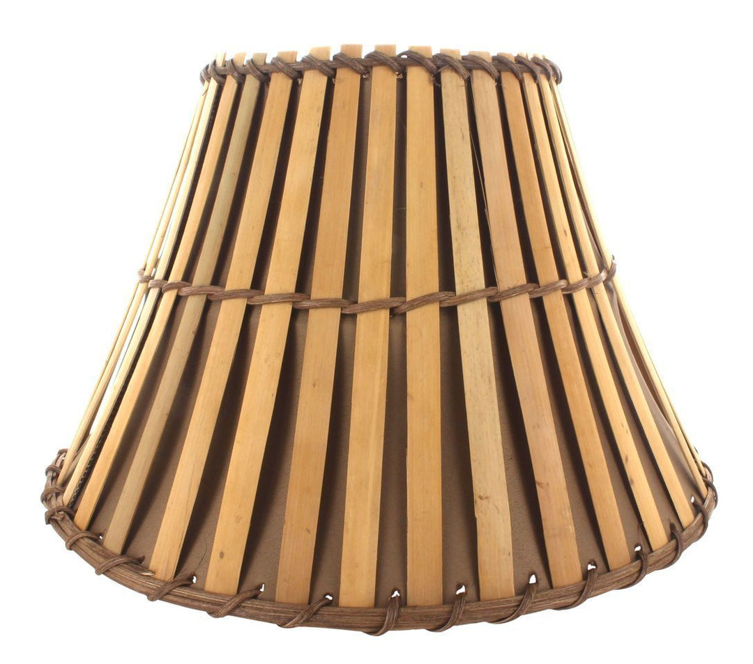 Upgradelights All Natural Bamboo 12 Inch Washer Fitted Lampshade