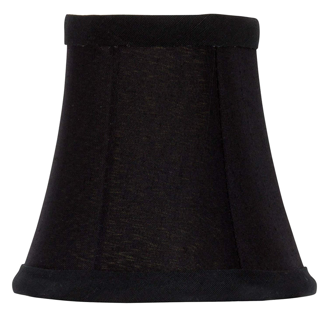 Black Silk with Gold Interior 4 Inch Bell Clip On Chandelier Lampshade