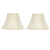 UpgradeLights Set of 2 Chandelier Lamp Shades 6 inch Eggshell Silk(Ui20)