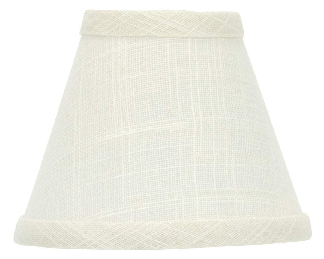 UpgradeLights Set of 6 Linen Five Inch Chandelier Lamp Shades in Off White Linen