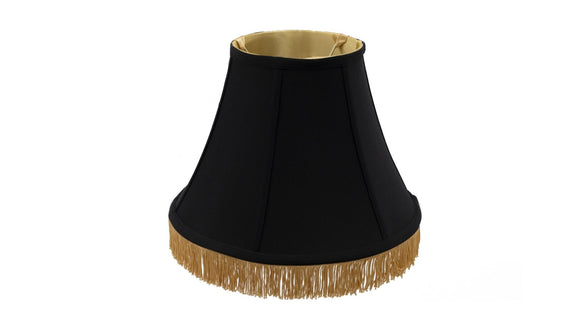 Shantung Silk 12 Inch Bell Uno Lamp Shade with Fringe