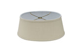 Beige Linen 12 Inch Oval Bouillotte Style Lamp Shade Replacement