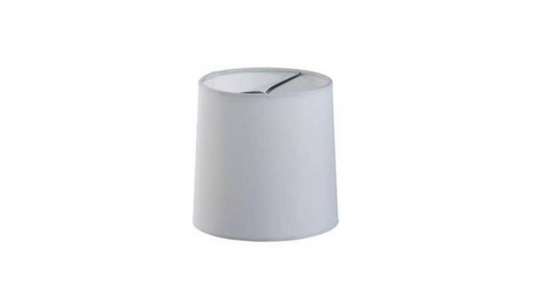 White Silk 5 Inch Clip on Drum Chandelier Lamp Shade