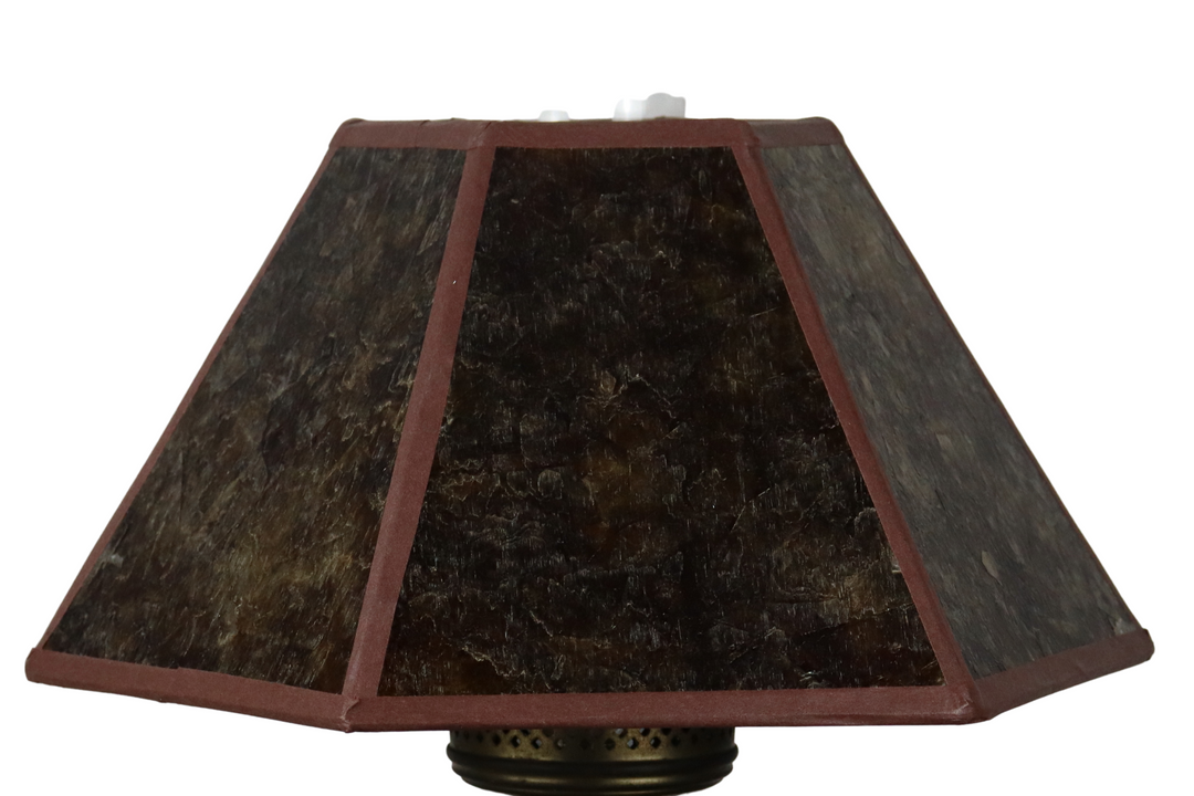 Mica 14 Inch Hex Chimney Style Lamp Shade