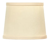 UpgradeLights 6 Inch Drum Style Chandelier Mini Lamp Shade Clip on Eggshell Silk Type