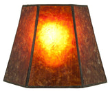 UpgradeLights Amber Mica 12 Inch Hexagonal Drum Lampshade with Uno Fitter