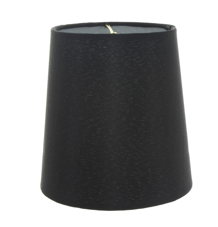 UpgradeLights 5 Inch European Drum Style Chandelier Lamp Shade Mini Shade Black Silk