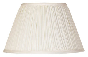 UpgradeLights Eggshell Pleated 12 Inch Lamp Shades Replacement with Attaching Finial