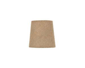 Upgradelights Five Inch Clip on Chandelier Lampshade with Nickel Bulb Clip (Burlap)