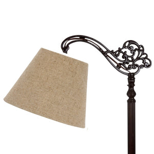 UpgradeLights Beige Linen 10 Inch Drum Lampshade with Uno Fitter