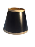 Black with Gold Trim 5 Inch Chandelier Shade 3x5x4 (Set of 6)