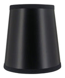 UpgradeLights Black with White Interior 4 Inch Barrel Drum Clip On Chandelier Shade