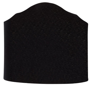 Upgradelights Black 6 Inch Wall Sconce Clip on Shield Lamp Shade with scalloped design