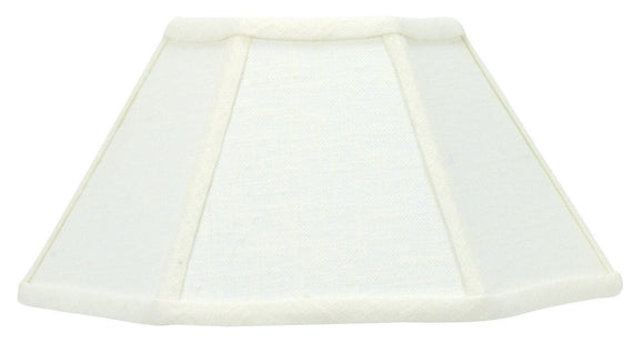 Upgradelights White Linen 14 Inch Hex Chimney Style Lampshade