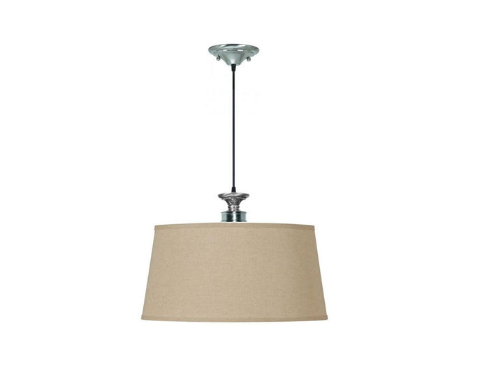 Satin Nickel 12 Inch Pendant Kit with 20 Inch Lamp Shade