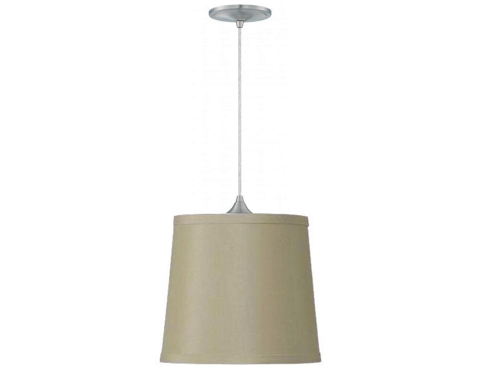 Upgradelights Brushed Nickel 8 Feet Pendant Kit with 9 Inch Lamp Shade