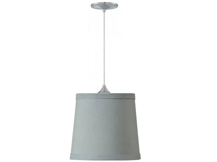 Upgradelights Brushed Nickel 8 Feet Pendant Kit with 9 Inch Lamp Shade