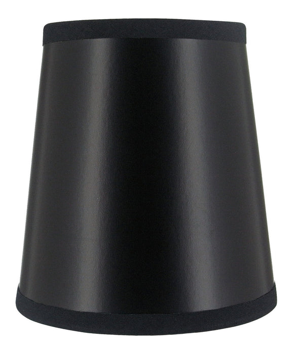 UpgradeLights Black with Gold Interior 4 Inch Barrel Drum Clip On Chandelier Lampshade