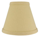 UpgradeLights 5 Inch Beige Linen Chandelier Lamp Shade Clips Onto Bulb
