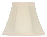 UpgradeLights Set of 6 Chandelier Lamp Shades Bell Shape 5 Inch Eggshell Silk