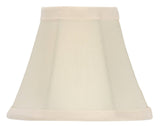 UpgradeLights Chandelier Lamp Shade Bell Shape 5 Inch Eggshell Silk(ui#16)