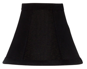 UpgradeLights Black Silk with Gold Lining Bell Shade Chandelier Lamp Shade Mini Clip on Shade