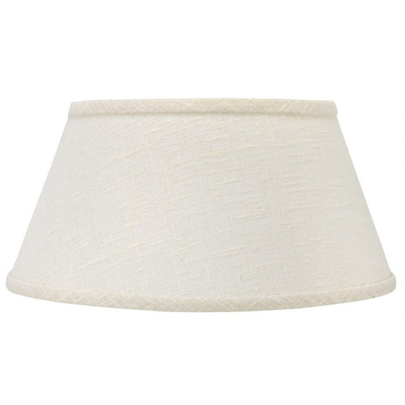 UpgradeLights White Linen 14 Inch Bouillotte Style Lampshade Replacement