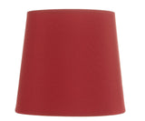 Upgradelights Red Silk Five Inch Clip on Chandelier Lampshade with Nickel Bulb Clip
