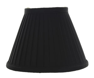 UpgradeLightsÌÎå«Ì´åÂ Silk Side Pleat 5 Inch Black with Gold Chandelier Shade Mini Clip on