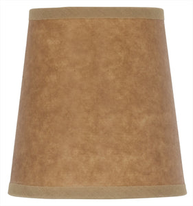 UpgradeLights Brown Oiled Kraft Paper Chandelier Shade English Barrel 4 Inch